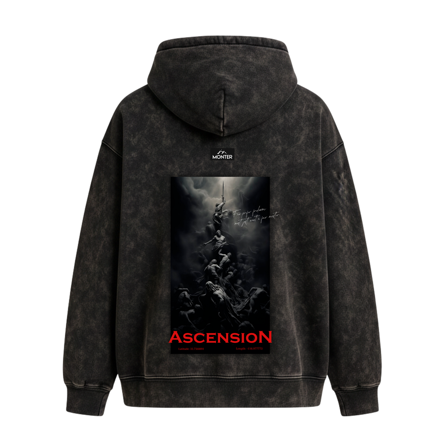 Buzo Oversize Negro Acidwash